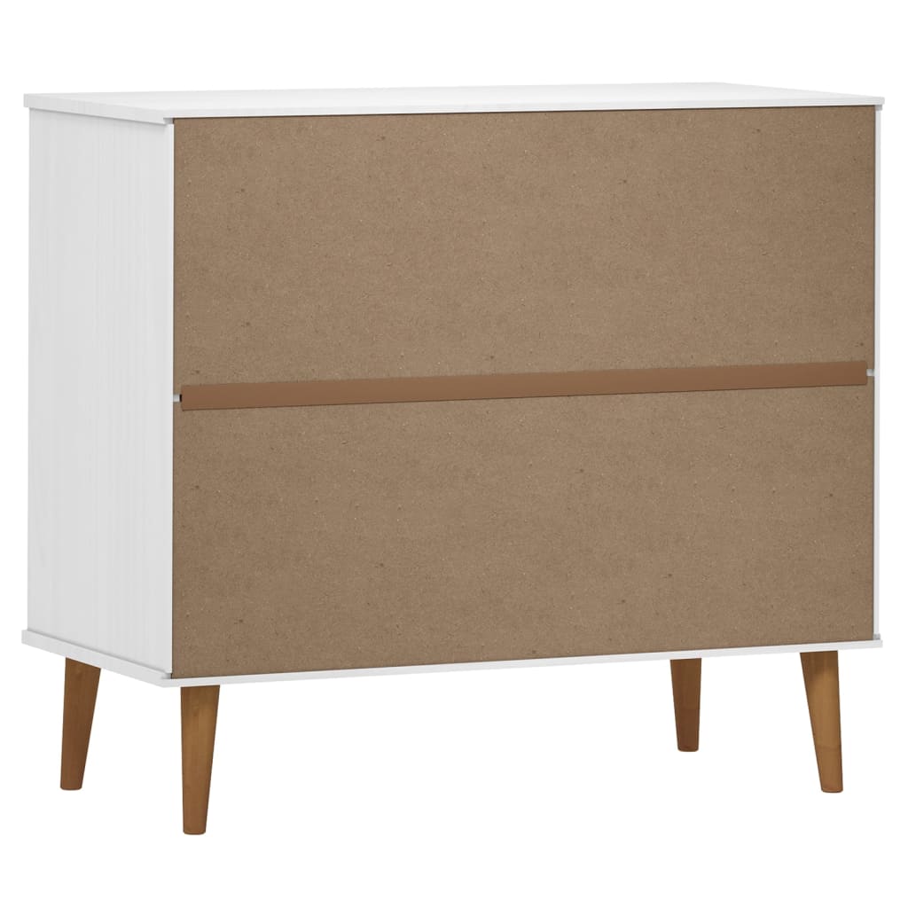 Skänk Vit MOLDE 90x40x80 cm massiv furu