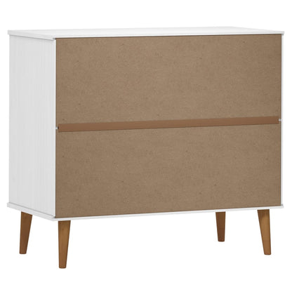 Skänk Vit MOLDE 90x40x80 cm massiv furu