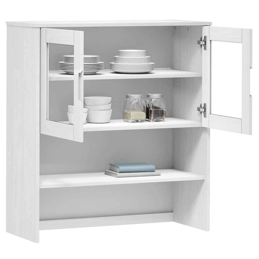 Skåp Vit Överdel till Skåp MOLDE 90x35x100 cm massiv furu