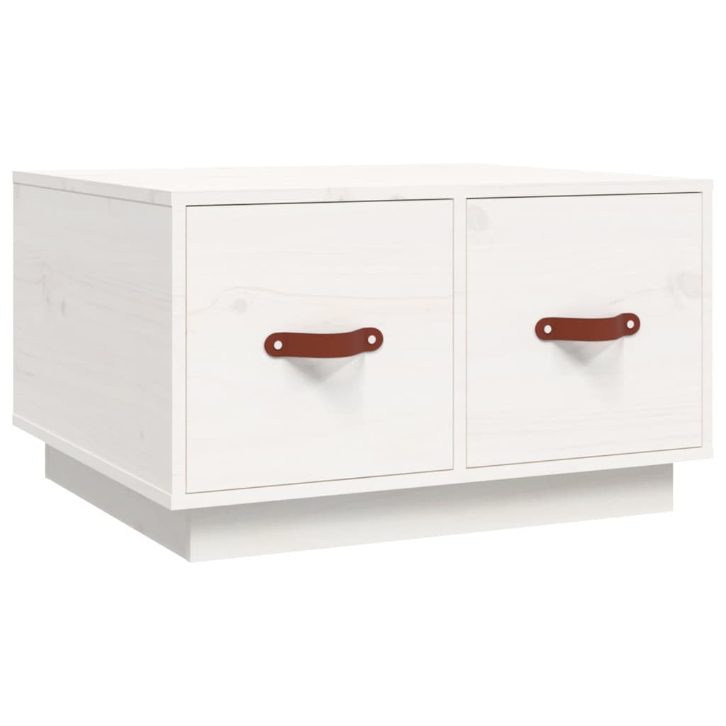 Soffbord Vit 60x53x35 cm massiv furu