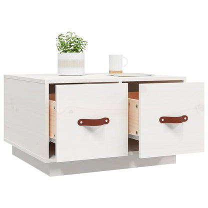 Soffbord Vit 60x53x35 cm massiv furu