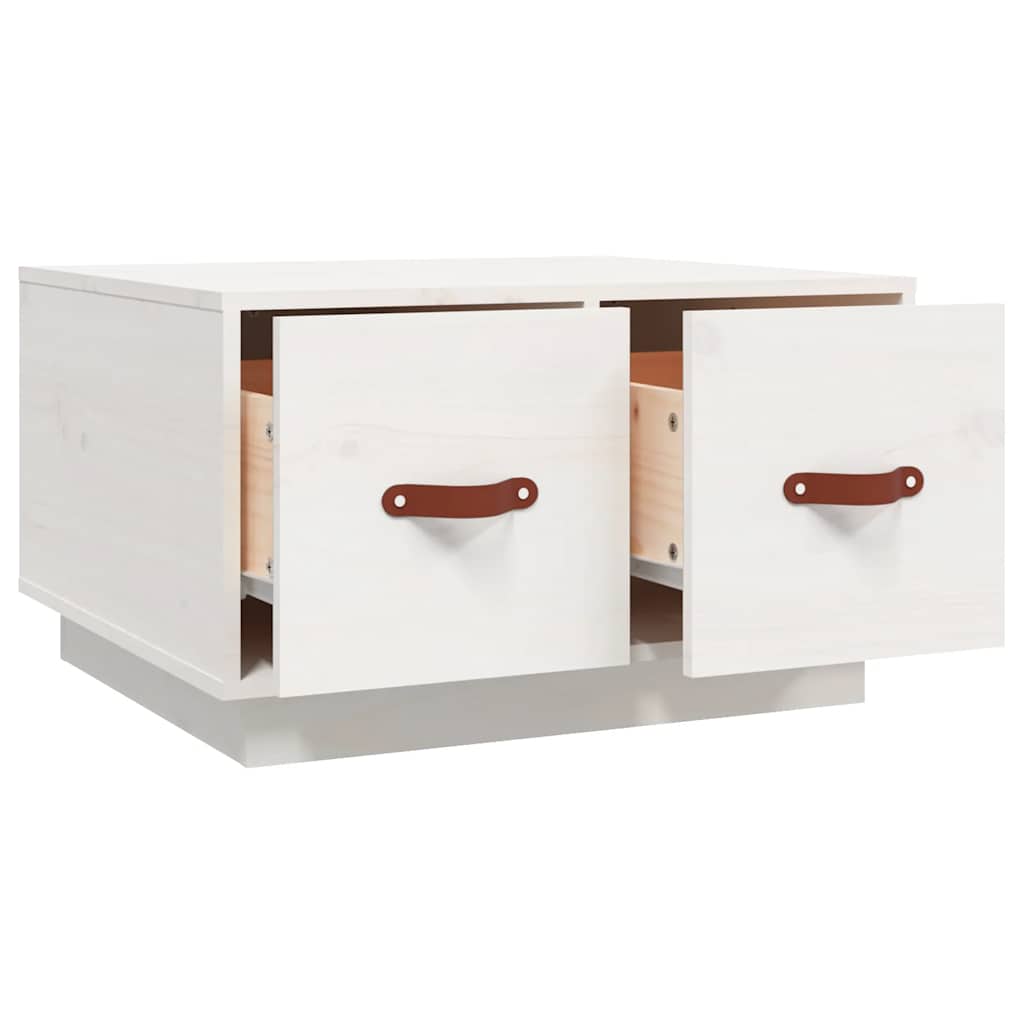 Soffbord Vit 60x53x35 cm massiv furu
