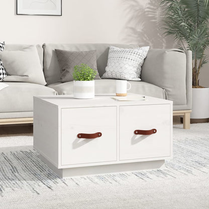 Soffbord Vit 60x53x35 cm massiv furu
