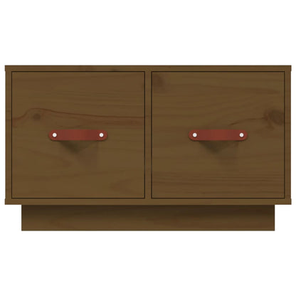 Soffbord Trä Honungsbrun 60x53x35 cm massiv furu