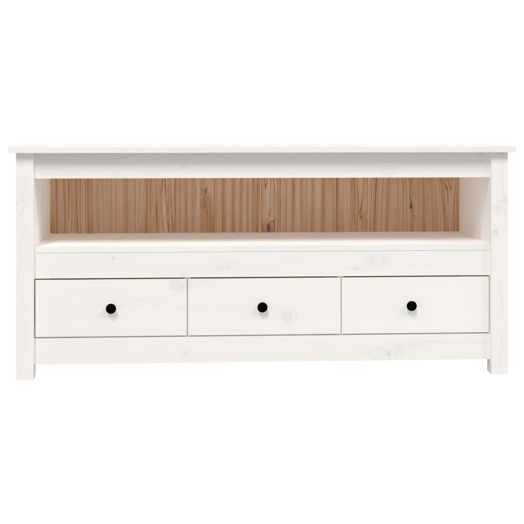TV-Möbel Vit TV-Bänk 114x35x52 cm massiv furu