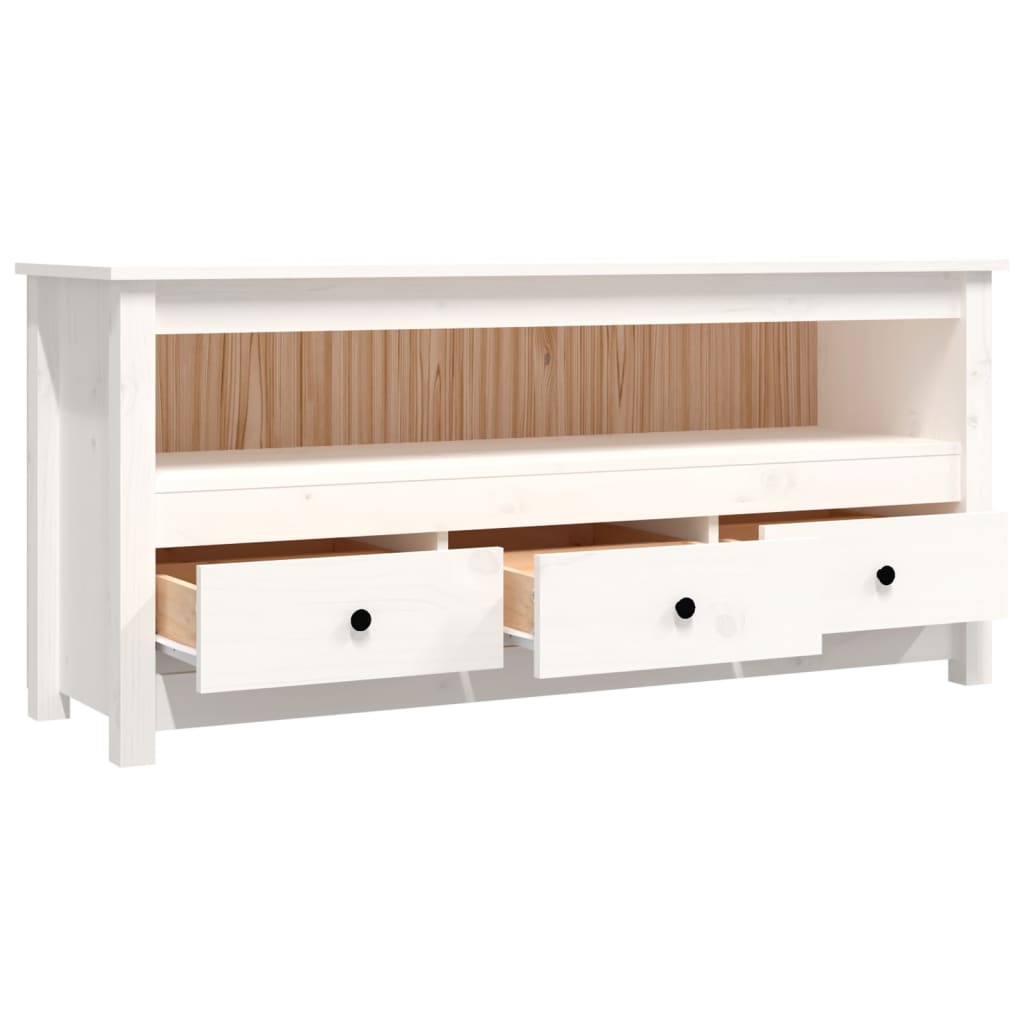 TV-Möbel Vit TV-Bänk 114x35x52 cm massiv furu
