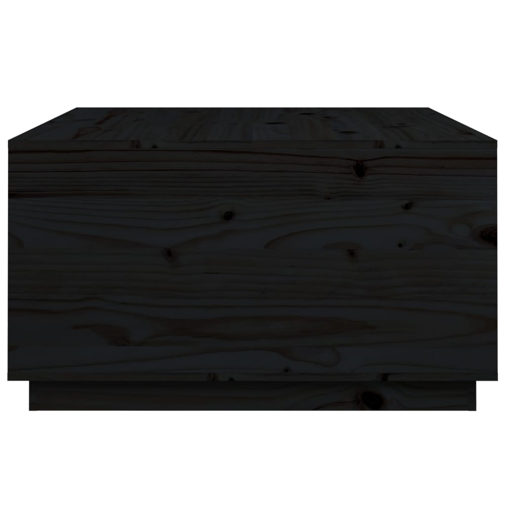 Soffbord Svart 80x80x45 cm massiv furu