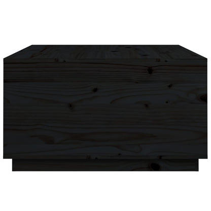 Soffbord Svart 80x80x45 cm massiv furu