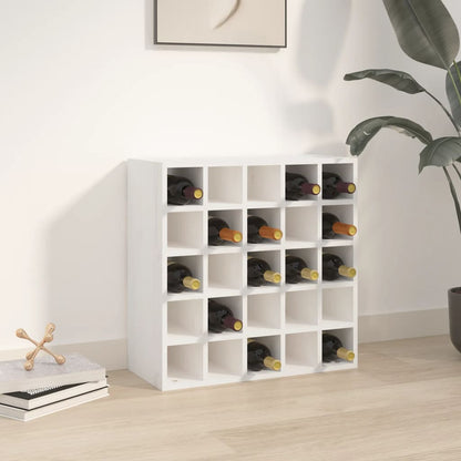 Vinställ Vinskåp Vit 56x25x56 cm massiv furu