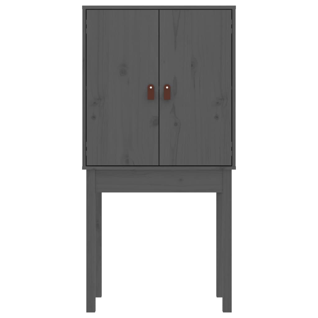 Skåp Grå 60x40x120 cm massiv furu