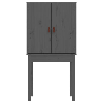 Skåp Grå 60x40x120 cm massiv furu