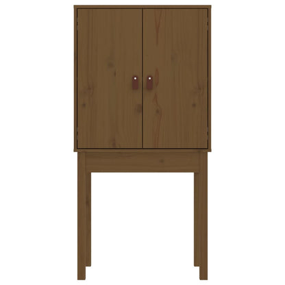 Skåp Trä Honungsbrun 60x40x120 cm massiv furu