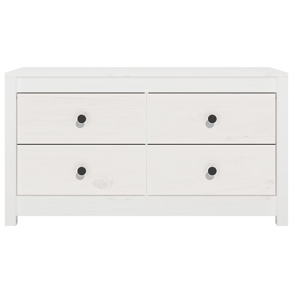 Byrå Vit 100x40x54 cm massiv furu