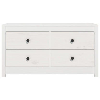 Byrå Vit 100x40x54 cm massiv furu