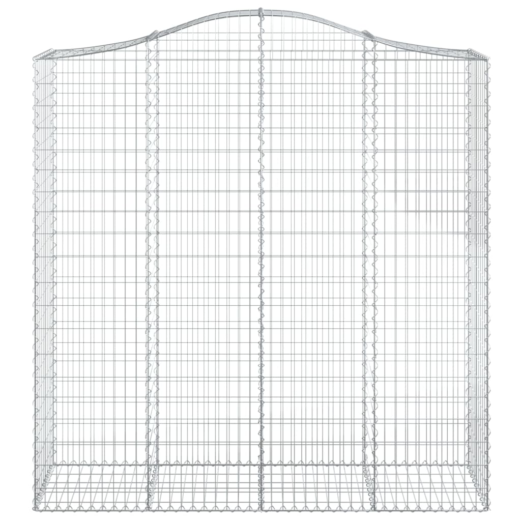 Gabioner bågformade 12 st 200x50x200/220 cm galvaniserat järn