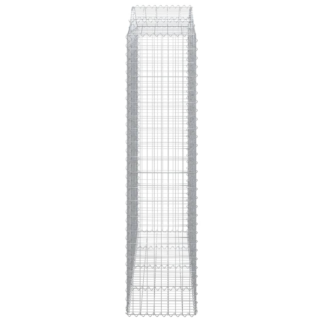 Gabioner bågformade 12 st 200x50x200/220 cm galvaniserat järn