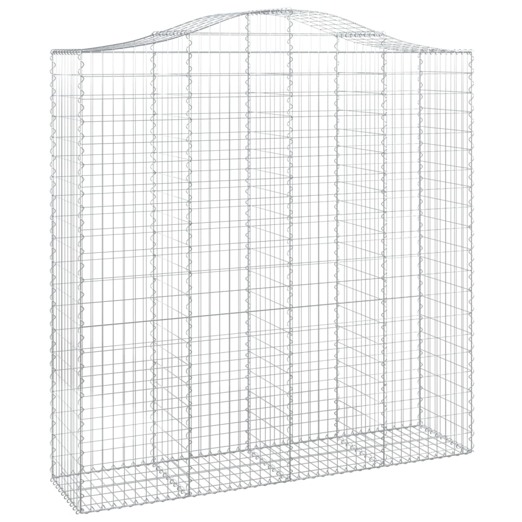Gabioner bågformade 13 st 200x50x200/220 cm galvaniserat järn
