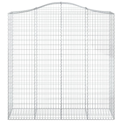 Gabioner bågformade 13 st 200x50x200/220 cm galvaniserat järn