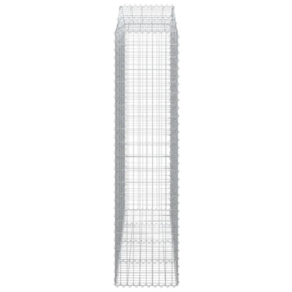 Gabioner bågformade 13 st 200x50x200/220 cm galvaniserat järn