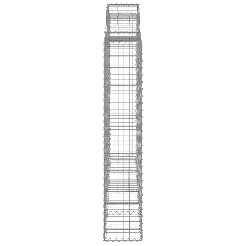 Gabioner bågformade 10 st 200x30x160/180 cm galvaniserat järn