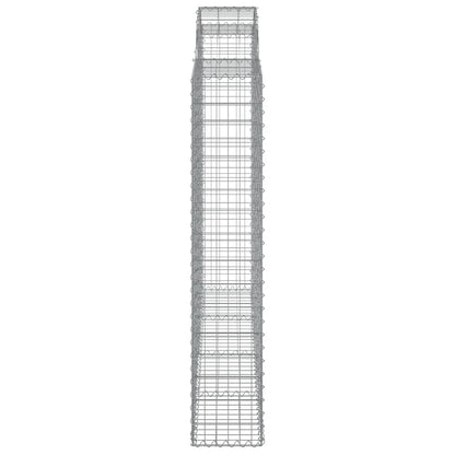 Gabioner bågformade 10 st 200x30x160/180 cm galvaniserat järn