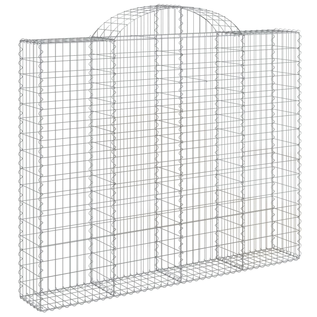 Gabioner bågformade 11 st 200x30x160/180 cm galvaniserat järn