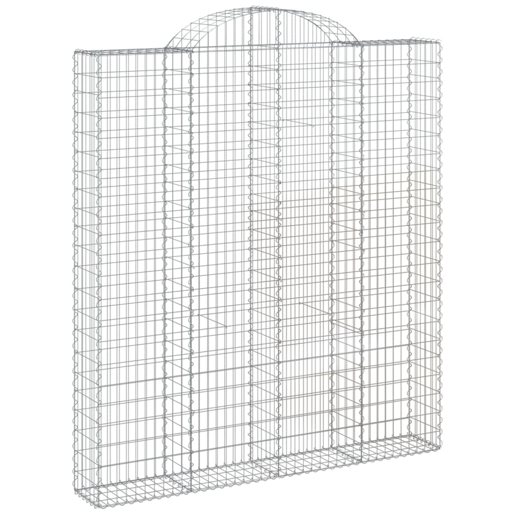 Gabioner bågformade 13 st 200x30x220/240 cm galvaniserat järn