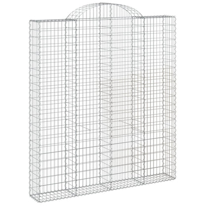 Gabioner bågformade 13 st 200x30x220/240 cm galvaniserat järn