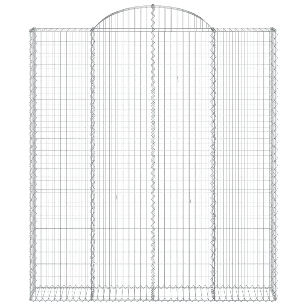 Gabioner bågformade 13 st 200x30x220/240 cm galvaniserat järn