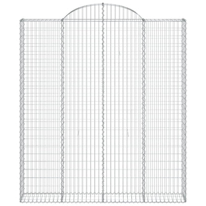 Gabioner bågformade 13 st 200x30x220/240 cm galvaniserat järn