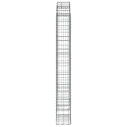 Gabioner bågformade 13 st 200x30x220/240 cm galvaniserat järn