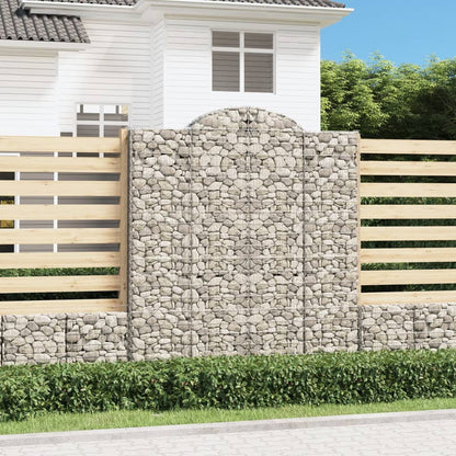 Gabioner bågformade 13 st 200x30x220/240 cm galvaniserat järn