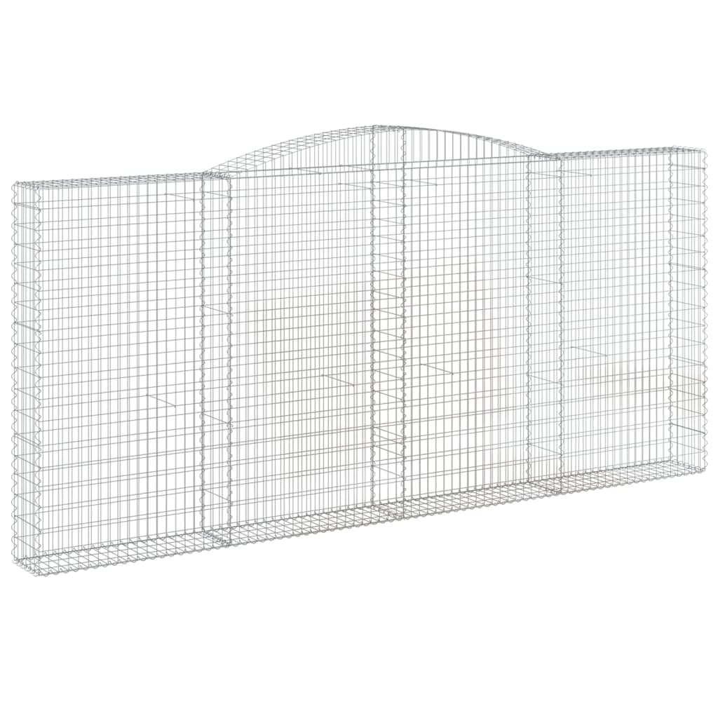 Gabioner bågformade 25 st 400x30x180/200 cm galvaniserat järn