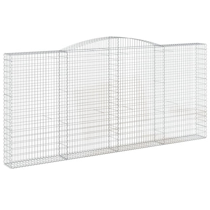 Gabioner bågformade 25 st 400x30x180/200 cm galvaniserat järn