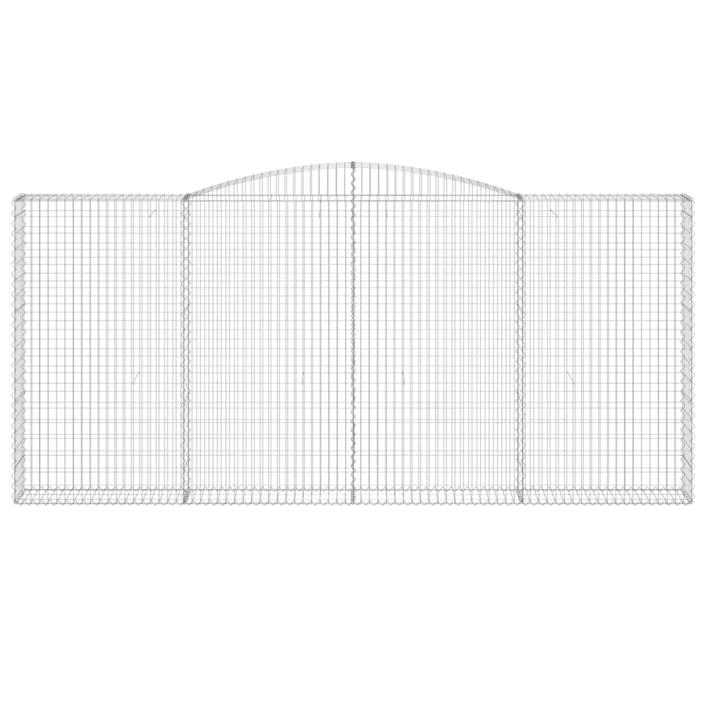 Gabioner bågformade 25 st 400x30x180/200 cm galvaniserat järn