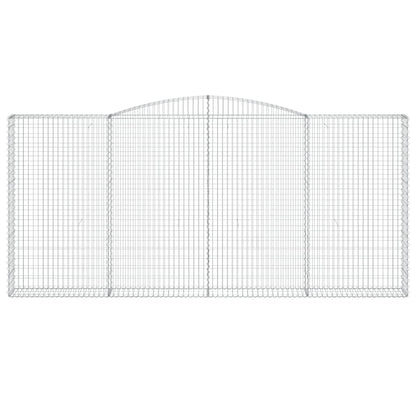 Gabioner bågformade 25 st 400x30x180/200 cm galvaniserat järn