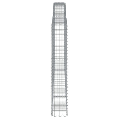 Gabioner bågformade 25 st 400x30x180/200 cm galvaniserat järn