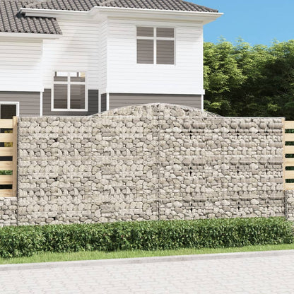 Gabioner bågformade 25 st 400x30x180/200 cm galvaniserat järn