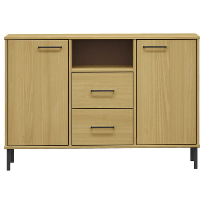 Skänk Brun med metallben OSLO 113x40x77 cm massivt trä