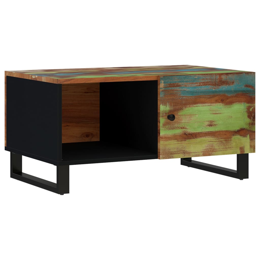 Soffbord 80x50x40 cm massivt återvunnet och konstruerat trä