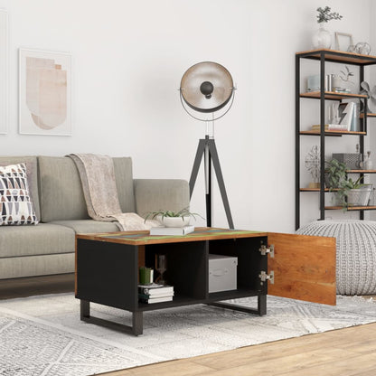 Soffbord 80x50x40 cm massivt återvunnet och konstruerat trä