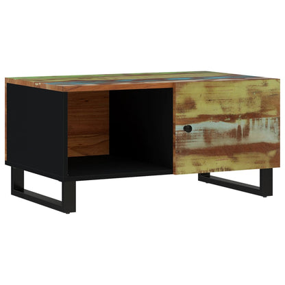 Soffbord 80x50x40 cm massivt återvunnet och konstruerat trä