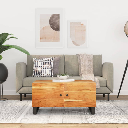 Soffbord Trä 80x50x40 cm massivt akaciaträ