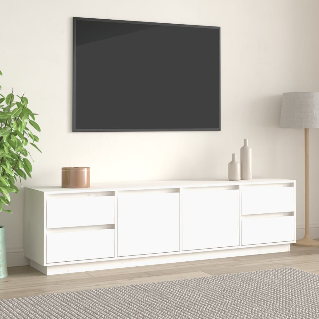 TV-Möbel Vit TV-Bänk 176x37x47,5 cm massiv furu