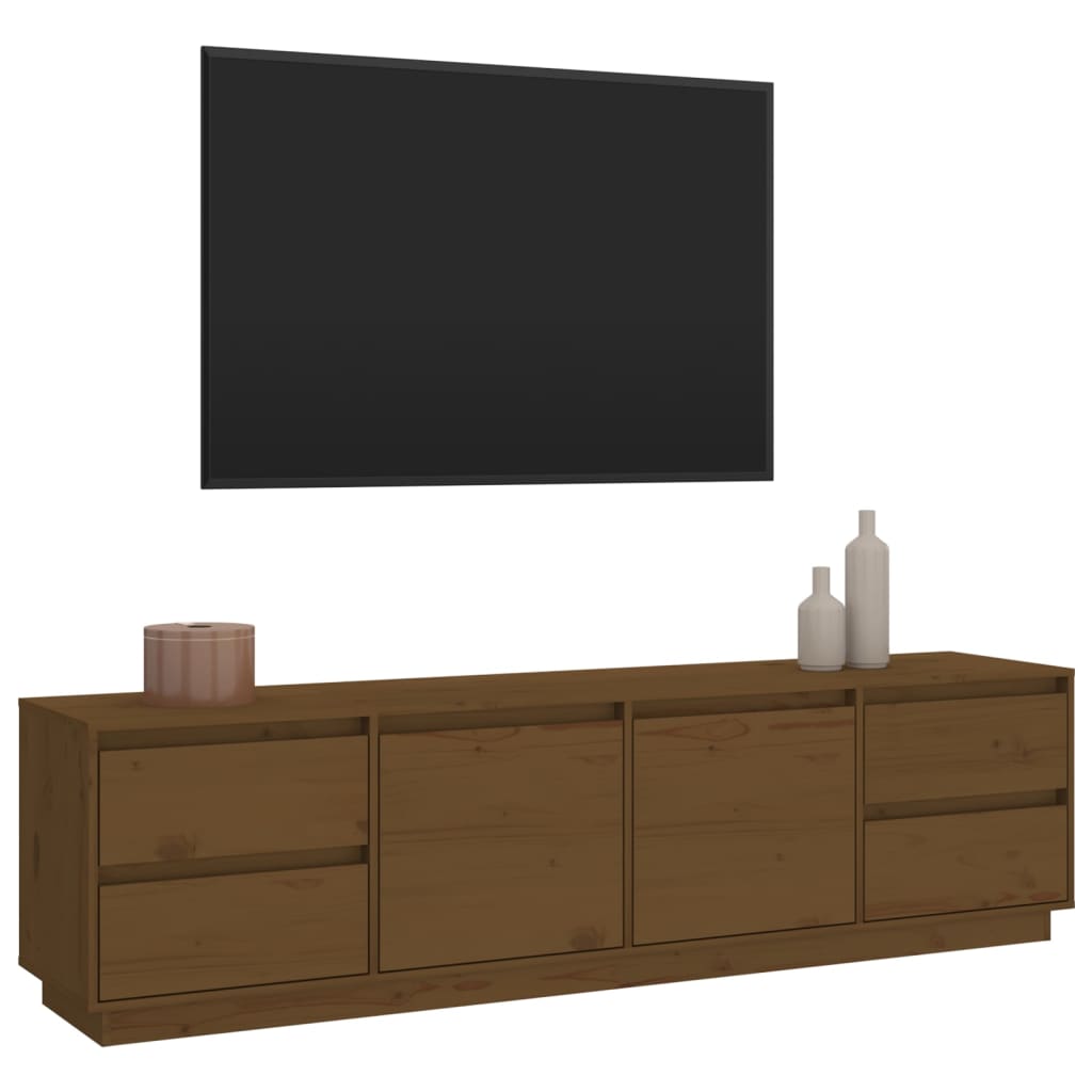 TV-Möbel Brun Honungsbrun TV-Bänk 176x37x47,5 cm massiv furu
