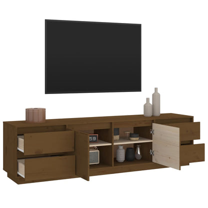 TV-Möbel Brun Honungsbrun TV-Bänk 176x37x47,5 cm massiv furu