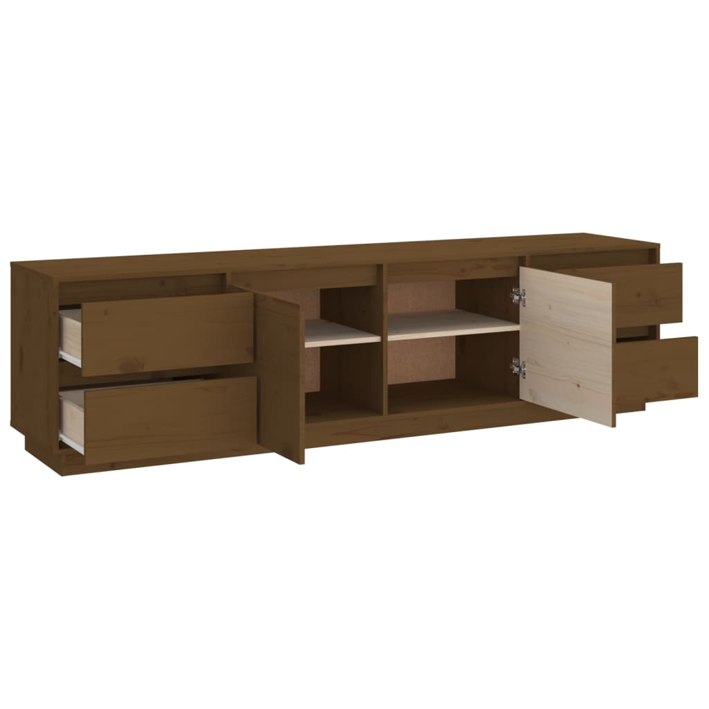 TV-Möbel Brun Honungsbrun TV-Bänk 176x37x47,5 cm massiv furu