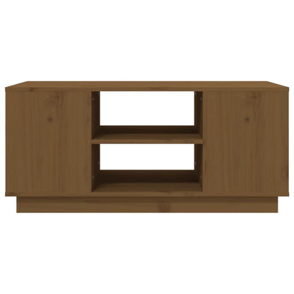 Soffbord Trä Honungsbrun 90x49x40,5 cm massiv furu