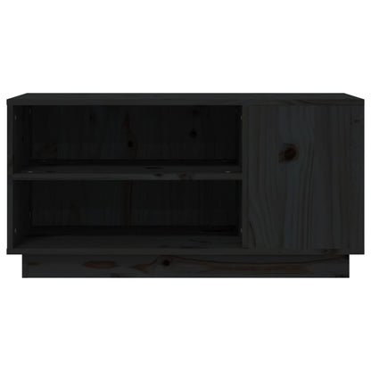 TV-Möbel Svart TV-Bänk 80x35x40,5 cm massiv furu