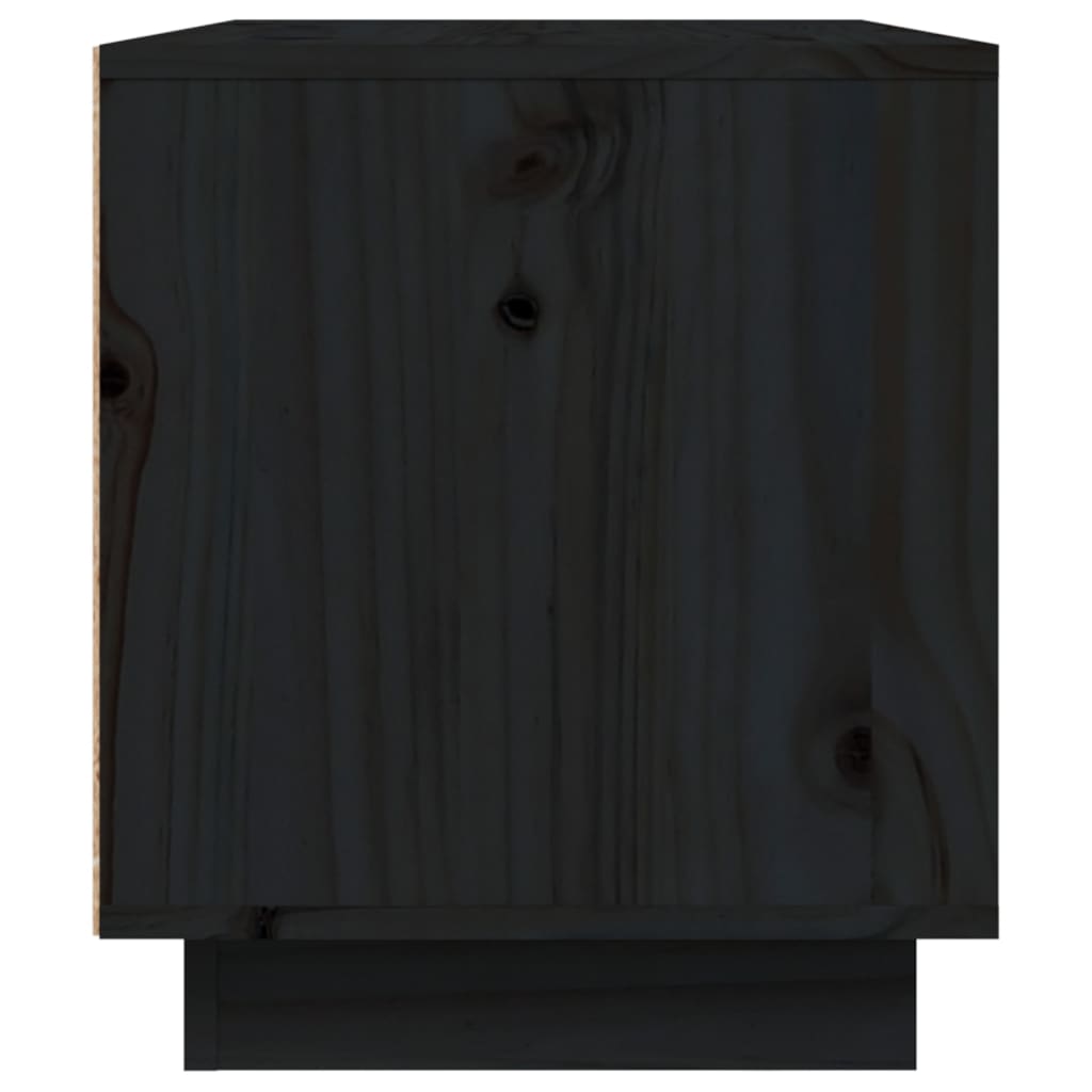 TV-Möbel Svart TV-Bänk 80x35x40,5 cm massiv furu